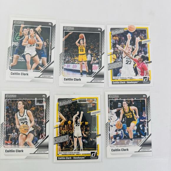 6x 2024 Caitlin Clark Collection Donruss Iowa Hawkeyes Highlights - Picture 1 of 9